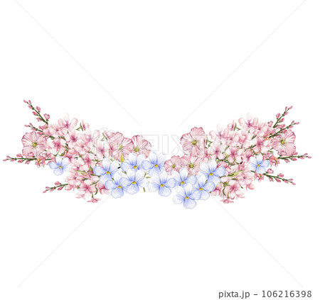 art, border, botanical, butterfly, cartoon, clover, coloured, composition, cover, delicate, doodle, dragonfly, drawing, drawn, ecology, elegance, element, endless, fairy blooming, fantasy, flying, fol 106216398