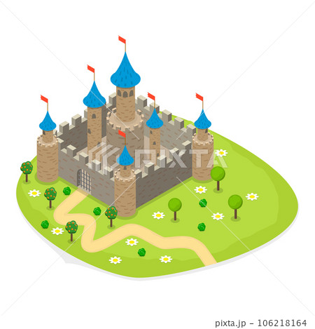 3D Isometric Flat Vector Set of Fairytale Characters and Items. Item 9 3D Isometric Flat Vector Set of Fairytale Characters and Items. Item 9 106218164