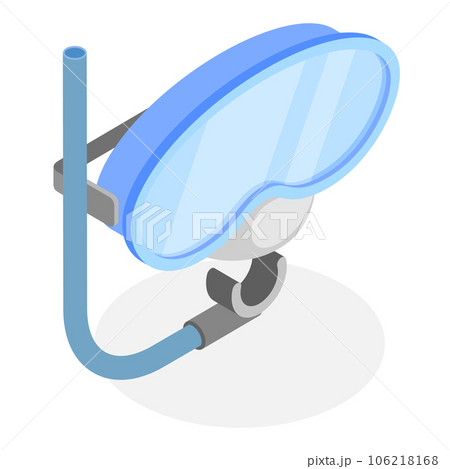 3D Isometric Flat Vector Set of Dive Glasses. Item 3 3D Isometric Flat Vector Set of Dive Glasses. Item 3 106218168