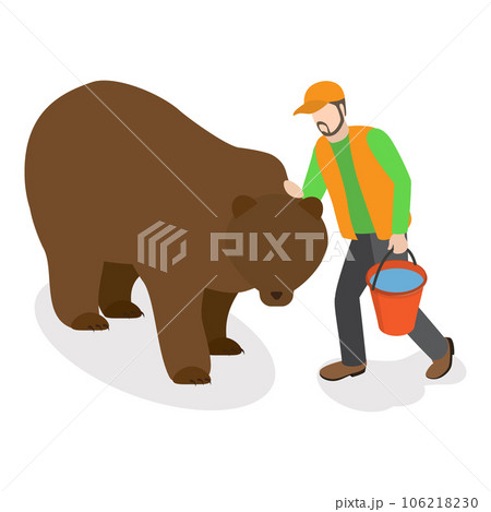 3D Isometric Flat Vector Set of Zookeepers. Item 3 3D Isometric Flat Vector Set of Zookeepers. Item 3 106218230