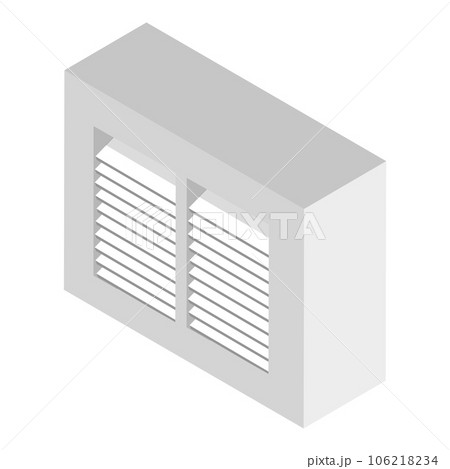 3D Isometric Flat Vector Set of Air Duct System Items. Item 4 106218234