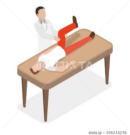 3D Isometric Flat Vector Set of Chiropractic Medicine Scenes. Item 2 3D Isometric Flat Vector Set of Chiropractic Medicine Scenes. Item 2 106218236