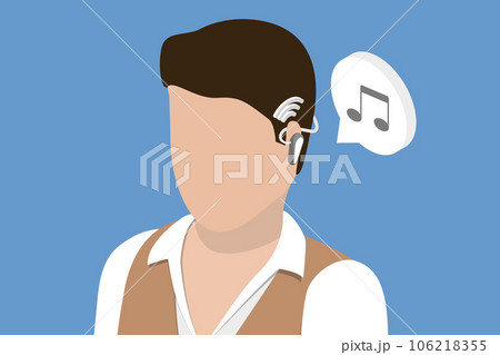 3D Isometric Flat Vector Conceptual Illustration of Bone Conduction Earphones 106218355
