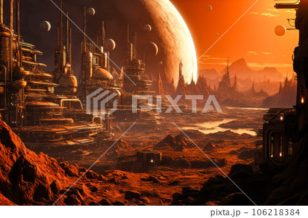 Fantasy alien planet 106218384