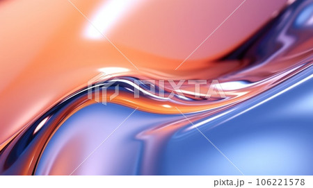 The close up of a glossy liquid surface with a soft focus. Exuberant 3D illustration. The close up of a glossy liquid surface with a soft focus. Exuberant 3D illustration. 106221578