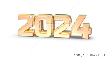 Isolated Golden Number 24 Frame Neon Stock Illustration 1205796625