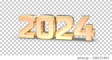 Isolated Golden Number 24 Frame Neon Stock Illustration 1205796625