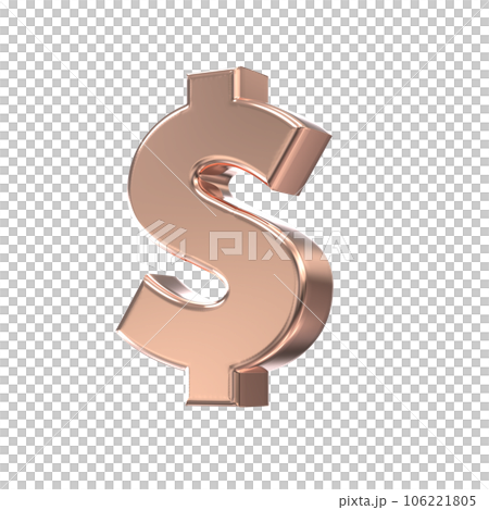 dollar number icon gold 106221805