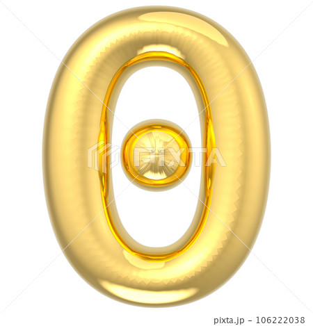 golden number black number made of inflatable balloon isolated on white 106222038