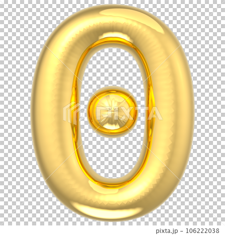 golden number black number made of inflatable balloon isolated on white 106222038