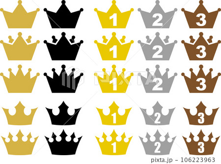 王冠のアイコンイラスト素材集 106223963