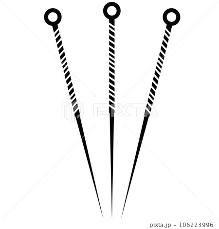 Acupuncture icon. Spa sign. Acupuncture needles symbol. flat style. Acupuncture icon. Spa sign. Acupuncture needles symbol. flat style. 106223996