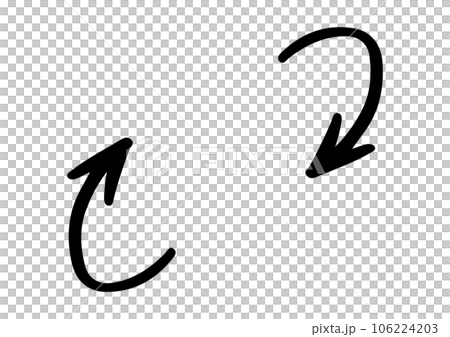 Handwritten arrows that look like they were written with a marker 106224203