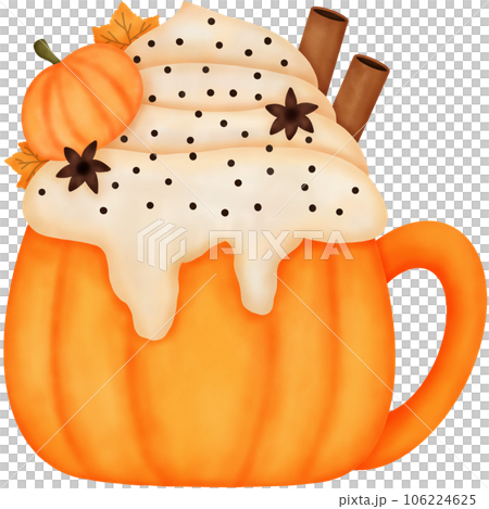 Watercolor Autumn Drinks 106224625