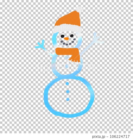 Snowman illustration (orange) 106224717