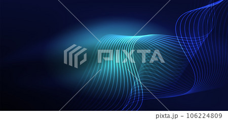 Abstract background neon wave. Hi-tech design for wallpaper, banner, background, landing page, wall art, invitation, prints, posters 106224809