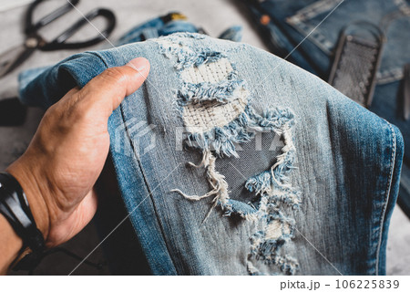 making distressed jeans making distressed jeans 106225839