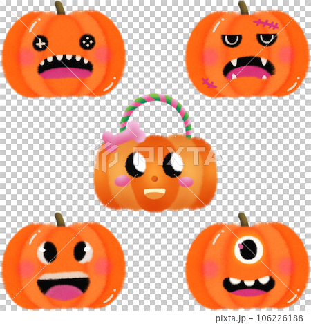 funny faces with pumpkins Halloween Day 106226188
