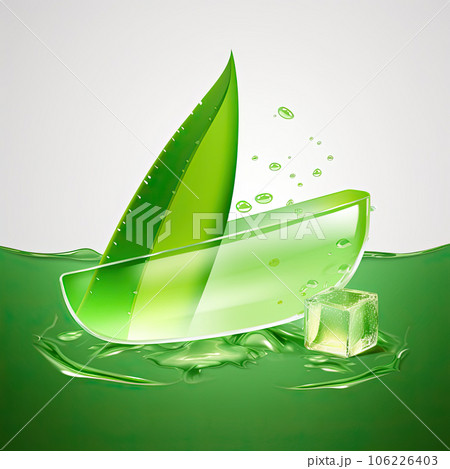 aloe vera in ice cube 106226403