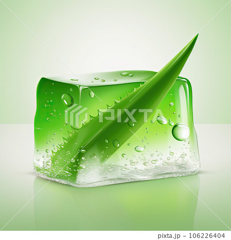 aloe vera in ice cube 106226404