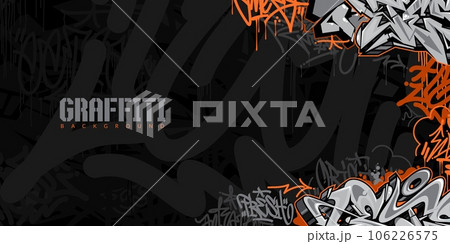 Dark Abstract Urban Style Hiphop Graffiti Street Art Vector Illustration Background Template Dark Abstract Urban Style Hiphop Graffiti Street Art Vector Illustration Background Template 106226575