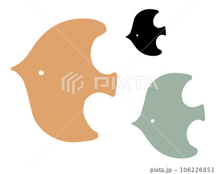 北欧風のかわいい鳥のセット／手書きイラスト素材 106226851