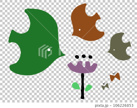 Scandinavian style cute bird set / handwritten illustration material 106226853