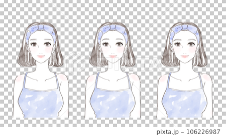 Women with various eyebrow shapes Women with various eyebrow shapes 106226987