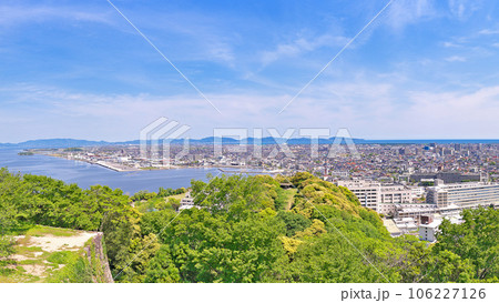 【米子城より米子市内を一望】 (高解像度版) 鳥取県米子市久米町 106227126