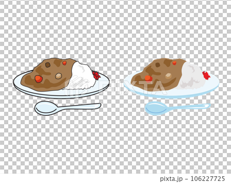 盤子裡的咖哩飯插圖 106227725