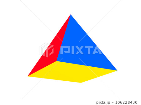 カラフルな三角錐のイラストのイラスト素材 [106228430] - PIXTA