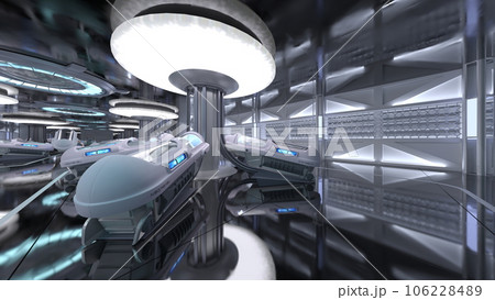 宇宙船内の風景 106228489
