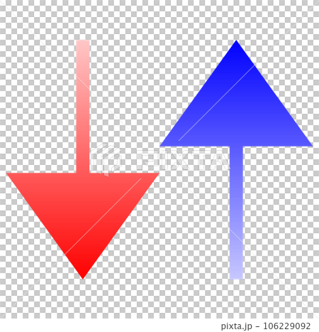 向上和向下漸變箭頭 向上和向下漸變箭頭 106229092