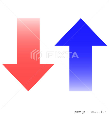 昇降する透過グラデーション矢印 昇降する透過グラデーション矢印 106229107