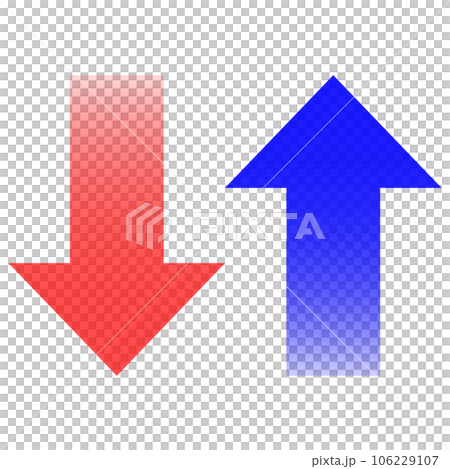 昇降する透過グラデーション矢印 昇降する透過グラデーション矢印 106229107