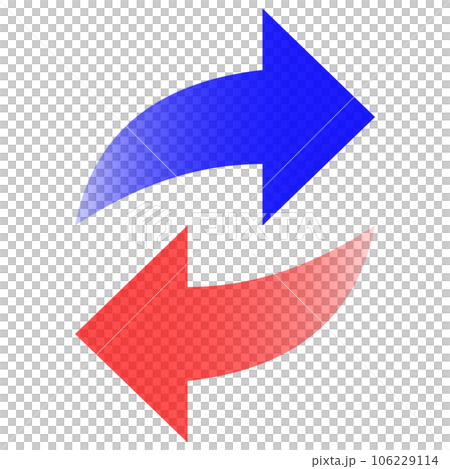 左右双方向の透過グラデーション矢印 106229114