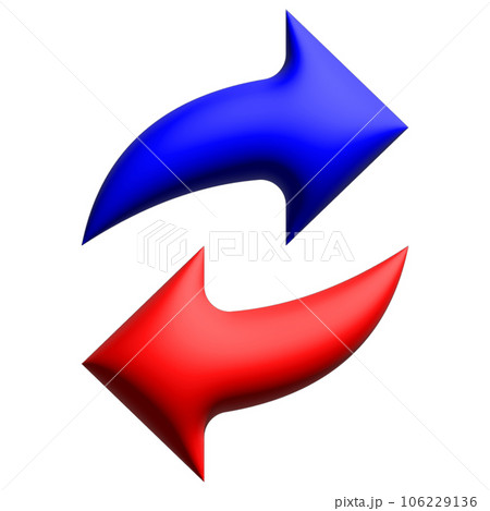 左右双方向の立体矢印 左右双方向の立体矢印 106229136