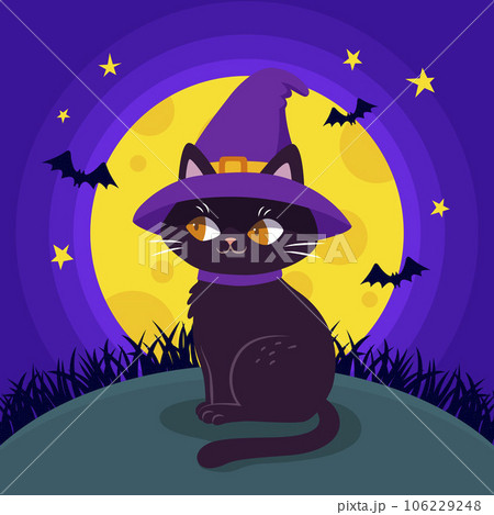 ハロウィーン ハロウィン 黒猫 106229248