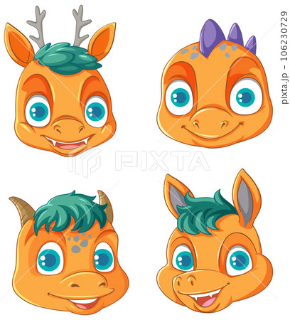 Set of dragon monster head Set of dragon monster head 106230729