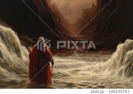 Moses parting red sea Moses parting red sea 106230761