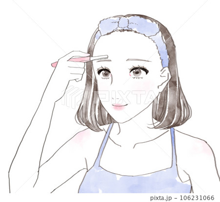 眉毛を整える女性 眉毛を整える女性 106231066