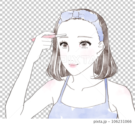 眉毛を整える女性 眉毛を整える女性 106231066