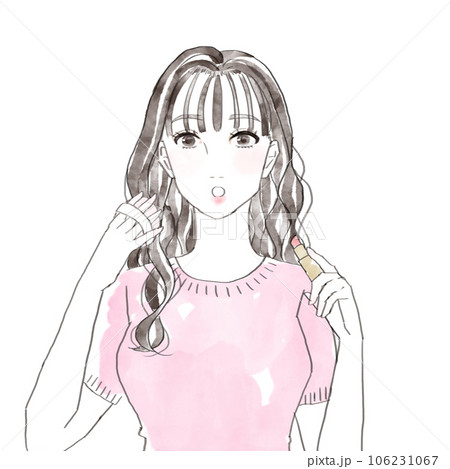 メイクをする女性 106231067