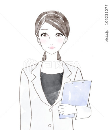 カルテを持つ女医 カルテを持つ女医 106231077
