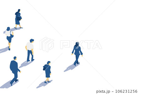 歩くスーツ姿の人たちのベクターイラスト 歩くスーツ姿の人たちのベクターイラスト 106231256
