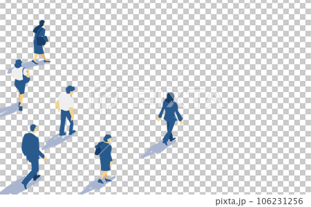 歩くスーツ姿の人たちのベクターイラスト 歩くスーツ姿の人たちのベクターイラスト 106231256