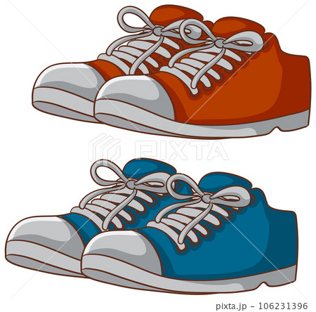 Set of sneakers shoesのイラスト素材 [106231396] - PIXTA