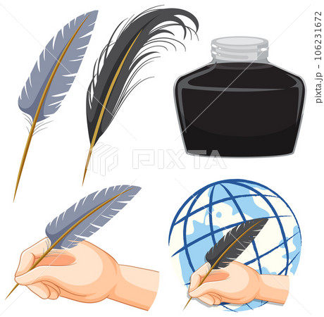 Quill pens and Inks collection 106231672