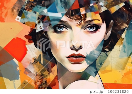 girls in sixties retro design, photo and graphics 106231826