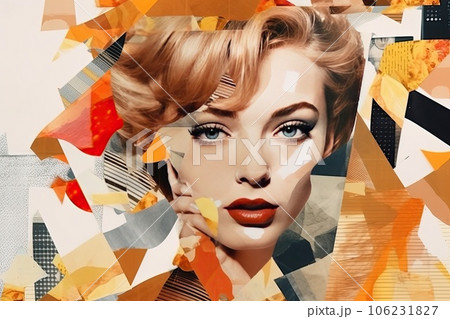 girls in sixties retro design, photo and graphics 106231827
